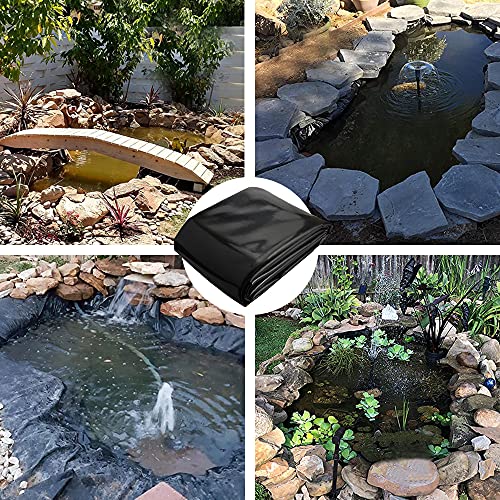 Inslat 20 Mil Pond Liner, 7x10 Ft Pond HDPE Skins Small Fish Pond Liners Rubber Pond Tarp Easy