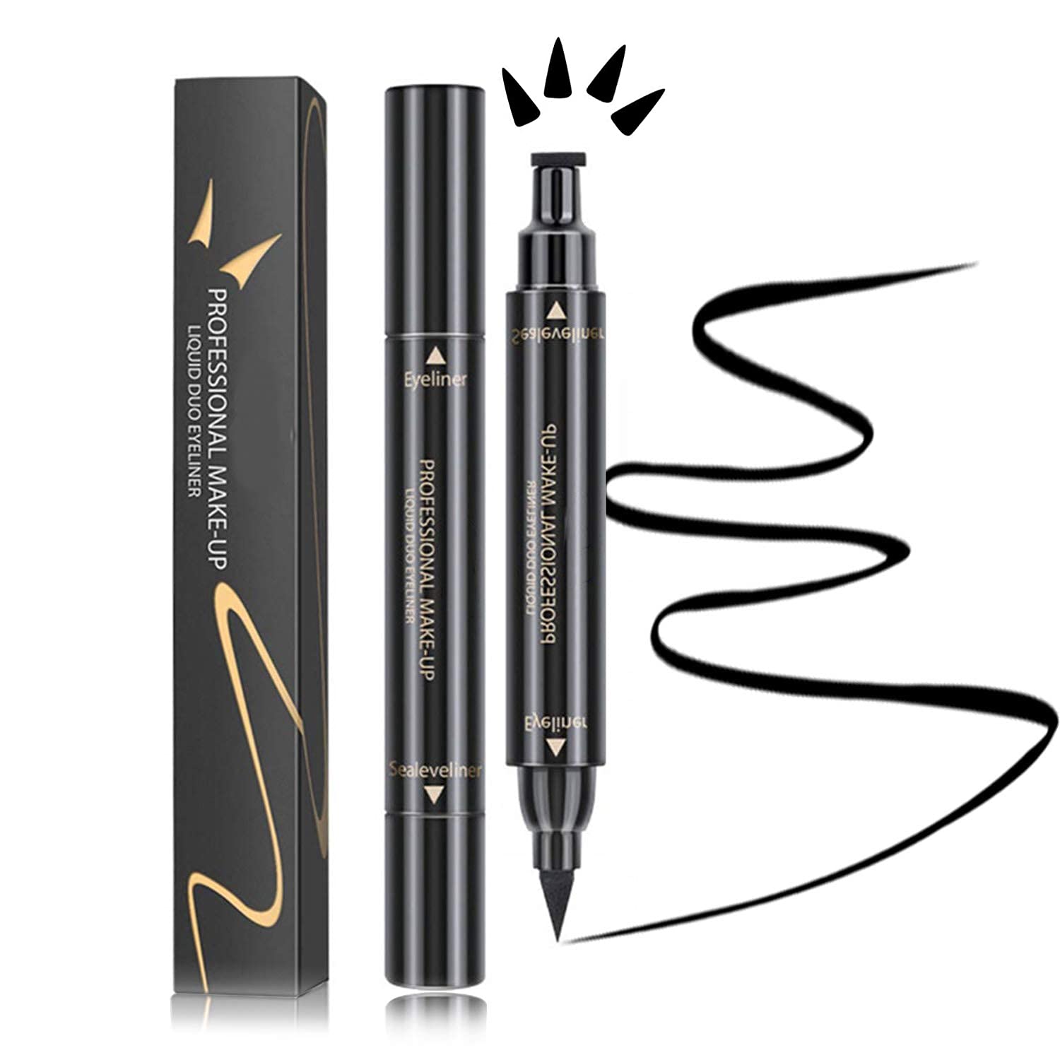 Winged Eyeliner Stamp - Eyeliner Stamp/Wingliner Eyeliner Pen Pencil/Black Liquid Eye liners for Women Long Lasting Smudge-proof