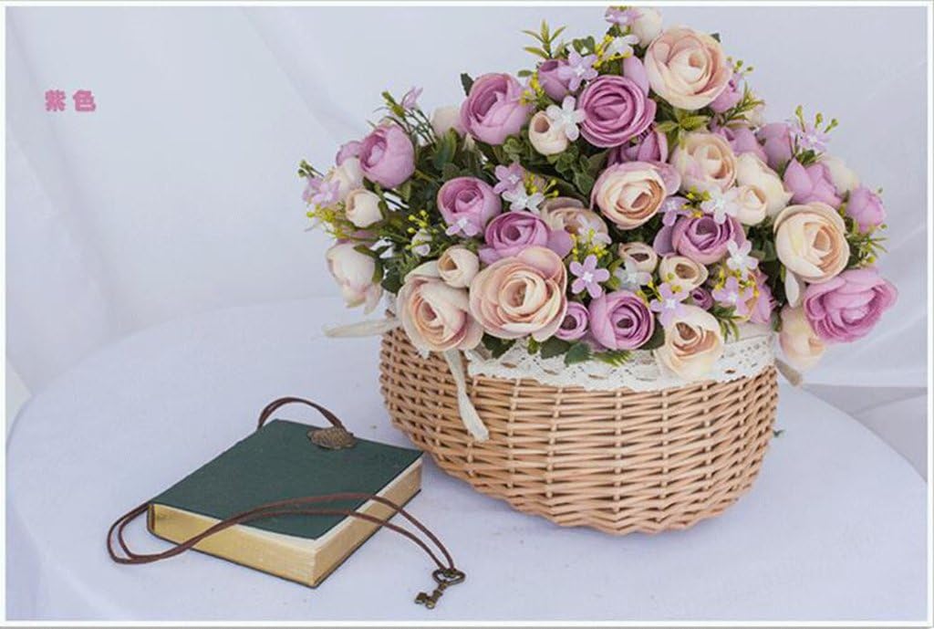 Simulated Flower Retro European Style Korean Rose Camellia Decoration Fake Flower Artificial Flowers Small Pastoral Silk Flower