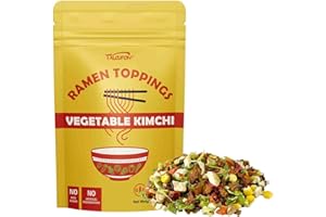 TALCUFON Ramen Toppings 8 Oz Dehydrated Dried Kimchi Vegetable Flakes All Natural Vegan Gluten Free Allergen Free Ideal Topping for Ramen, Soups, Stews, or Stir-fries 227G
