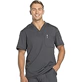 Dickies Dynamix Scrubs for Men Athletic-Inspired V-Neck Chest Pocket Scrub Top with Four-Way Stretch & Moisture Wicking DK610