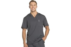 Dickies Dynamix Scrubs for Men Athletic-Inspired V-Neck Chest Pocket Scrub Top with Four-Way Stretch & Moisture Wicking DK610