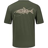 BASSDASH Men’s Graphic T-Shirts Short Sleeve Fishing Shirt UPF 50+ Moisture Wicking UV Sun Protection FS36M
