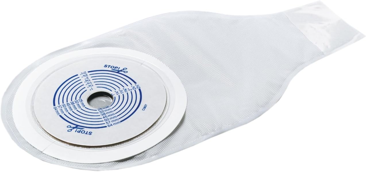 Convatec Active Life 1Piece Ostomy Drain Pouch W/Skin Barrier Cut To Fit 3/4"-2 1/2" - Box of 20: Health & Personal Care