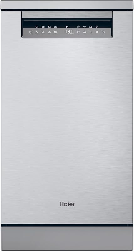 I-Pro Shine Series 5 XF1C3TB1FX, Lavavajillas Independiente 45CM, Motor Inverter, 11 Cubiertos, 3 Bandejas, 8 Ciclos, Wi-Fi, App hOn, Filtro Antibacterias, Apertura Automática, 43DB, Inox