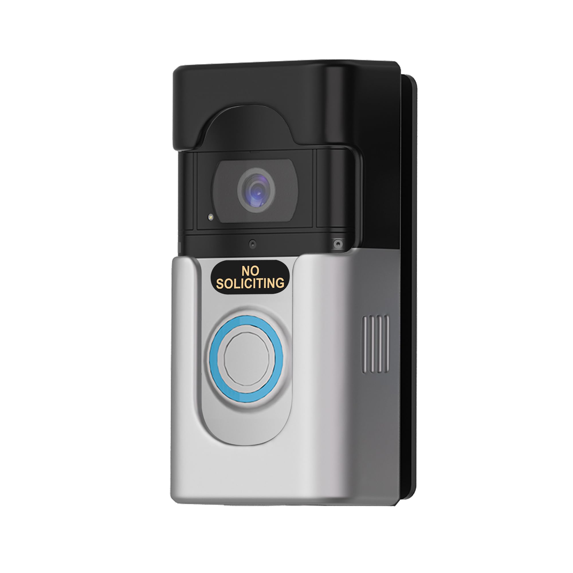 Photo 1 of No Drill Adhesive Doorbell Mount for Ring/Blink, 45°–135° Adjustable Angle, Anti-Block Sensor, for Brick/Wood/Metal Doors, Easy Install & Battery Replacement