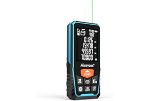 Aicevoos Laser Measure with Large Backlit Screen, Digital Laser Measurement Tool with Electronic Angle Measures Distance, Area and Volume(Green Beam)