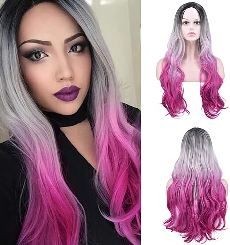 Wigs For White Women Bangs Long Wave Curly Hair Wig Synthetic