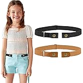 WERFORU No Buckle Stretch Belt for Child Boys and Girls Buckle Free Kids Belt Up to 24 Inches