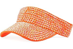 Gudessly Shiny Rhinestones Sport Sun Visor Adjustable Summer Cap Visor Caps for Women Men