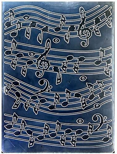 Kwan Crafts Musical Note Plastic Embossing Folders for Card Making Scrapbooking and Other Paper Crafts,10.5x14.4cm