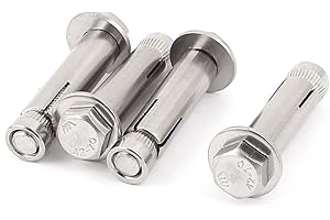 uxcell M8x50mm Hex Head Sleeve Anchor Expansion Bolt Screws 4pcs