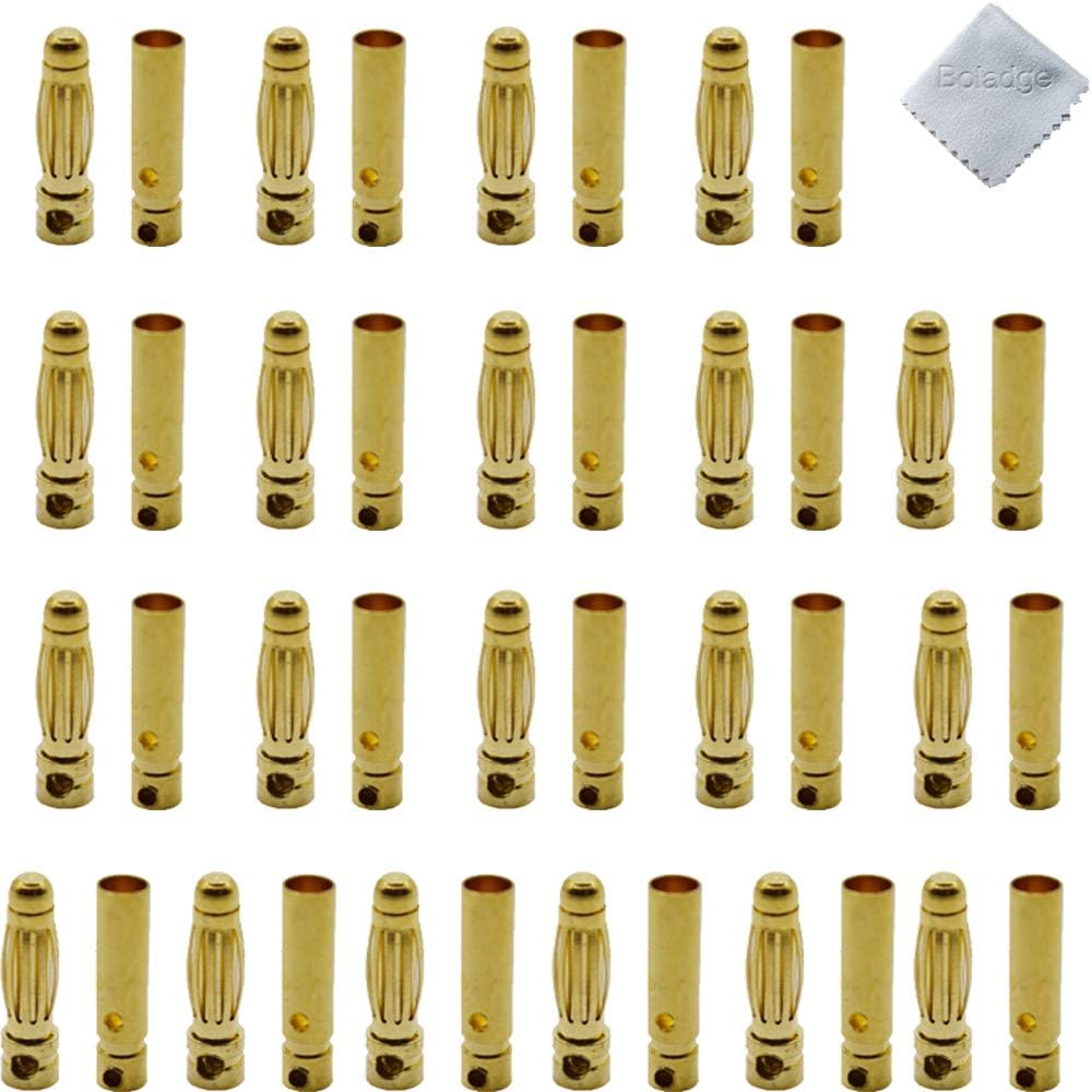 5 Paar EC8 Stecker Mit 8 Mm Bananenstecker – Für RC-Modelle, ESC, Motor, LIPO-Batterie, Gold/blau
