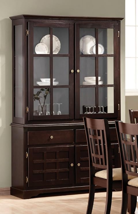 Amazon.com - Jackson Buffet & Hutch China Cabinet - Kitchen & Dining ...