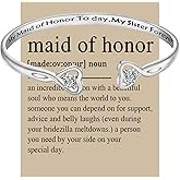 Lywjyb Birdgot Wedding Party Gift Maid of Honor Bracelet Bridal Shower Gifts Bridesmaid Gift from Bride BFF Gift