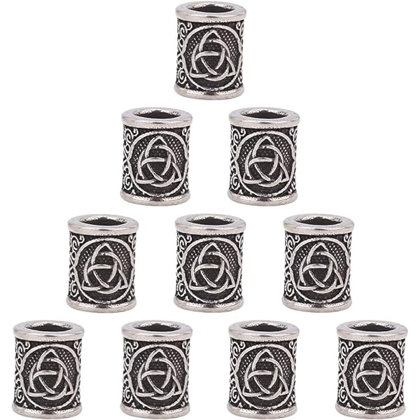 SU LIFE Paracord Beads And Charms - 10 Pack Metal Beads & Buttons For DIY Bracelets, Lanyards, Zipper Pulls, Helmet Design