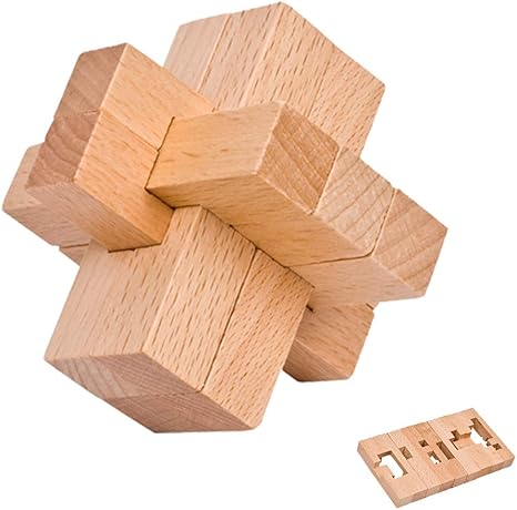 wooden toy burr puzzle