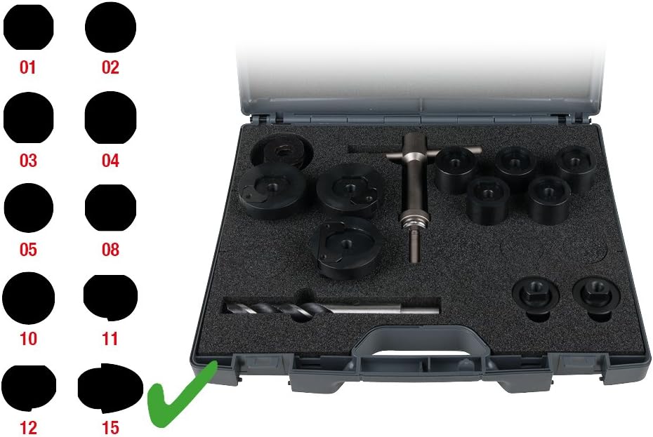 KS Tools 140.2560 Hole Punch Set for Ford Distance Sensors (PDC) 30 Pieces, Colour, Size - Image 3
