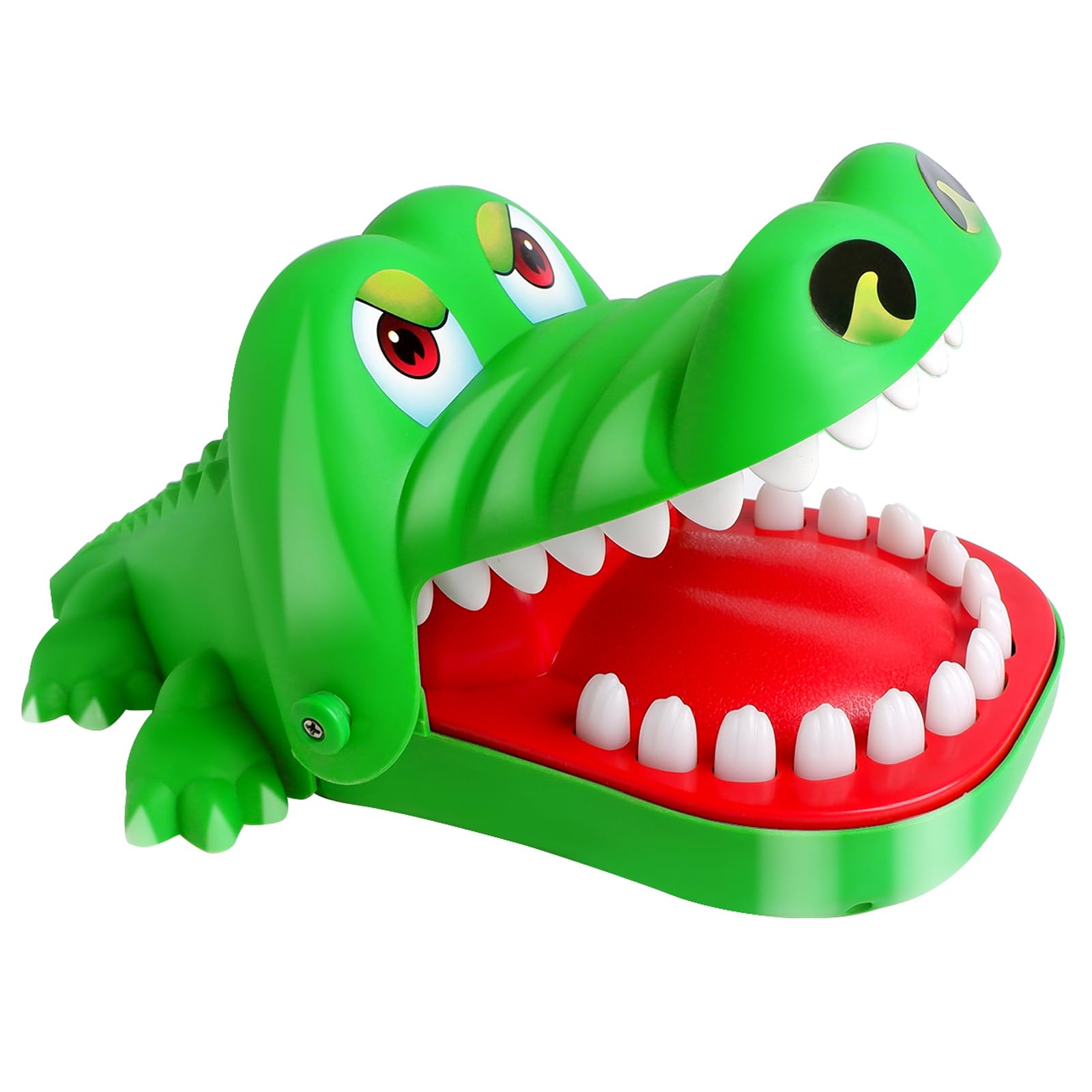 CAMILIFE Crocodile Teeth Toys Game for Kids, Crocodile Biting Finger Dentist Games Funny Toys (Green-L)