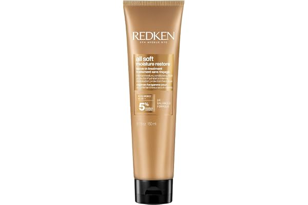 REDKEN All Soft Moisture Restore Leave-In Treatment, Hyaluronic Acid Primer, Hair Treatment for Dry, Brittle Hair, Humidity,