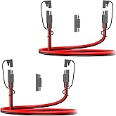 BBHEJJ 12AWG SAE Extension Cable, 2Pack 3.3FT SAE Connector Extension Cable Quick Disconnect Wire Harness with Polarity Rever