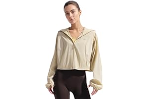 BENEUNDER Women’s Lightweight Water-Resistant Sun Protection Jacket Short Style TS400 Sand Apricot Coffee L