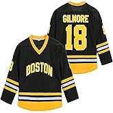 Men's Boston Happy Gilmore 18 Adam Sandler 1996 Movie Hockey Jersey Black Stitched