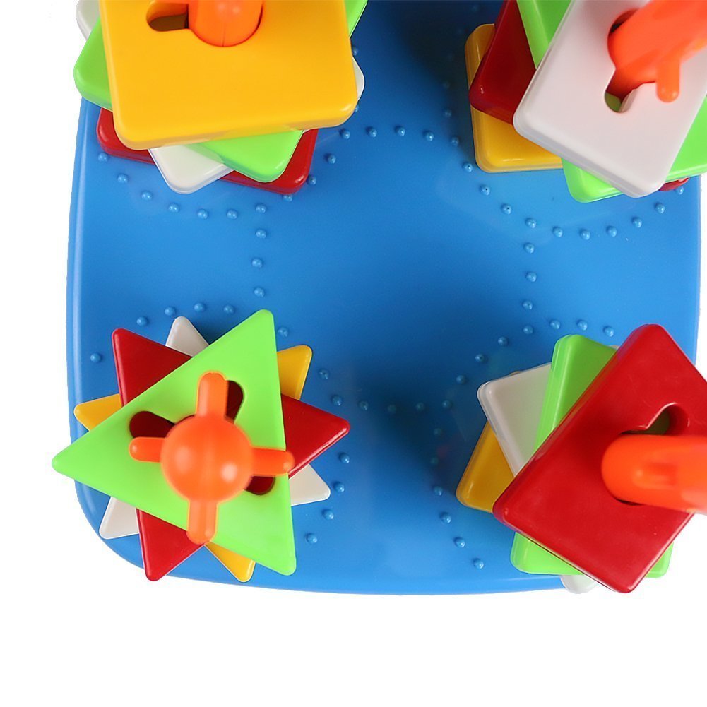 Educational Kids Toys Sorter Stacker Color Piece Column Puzzle Stacking Early Learning Colors Shapes for Children Christmas Gifts