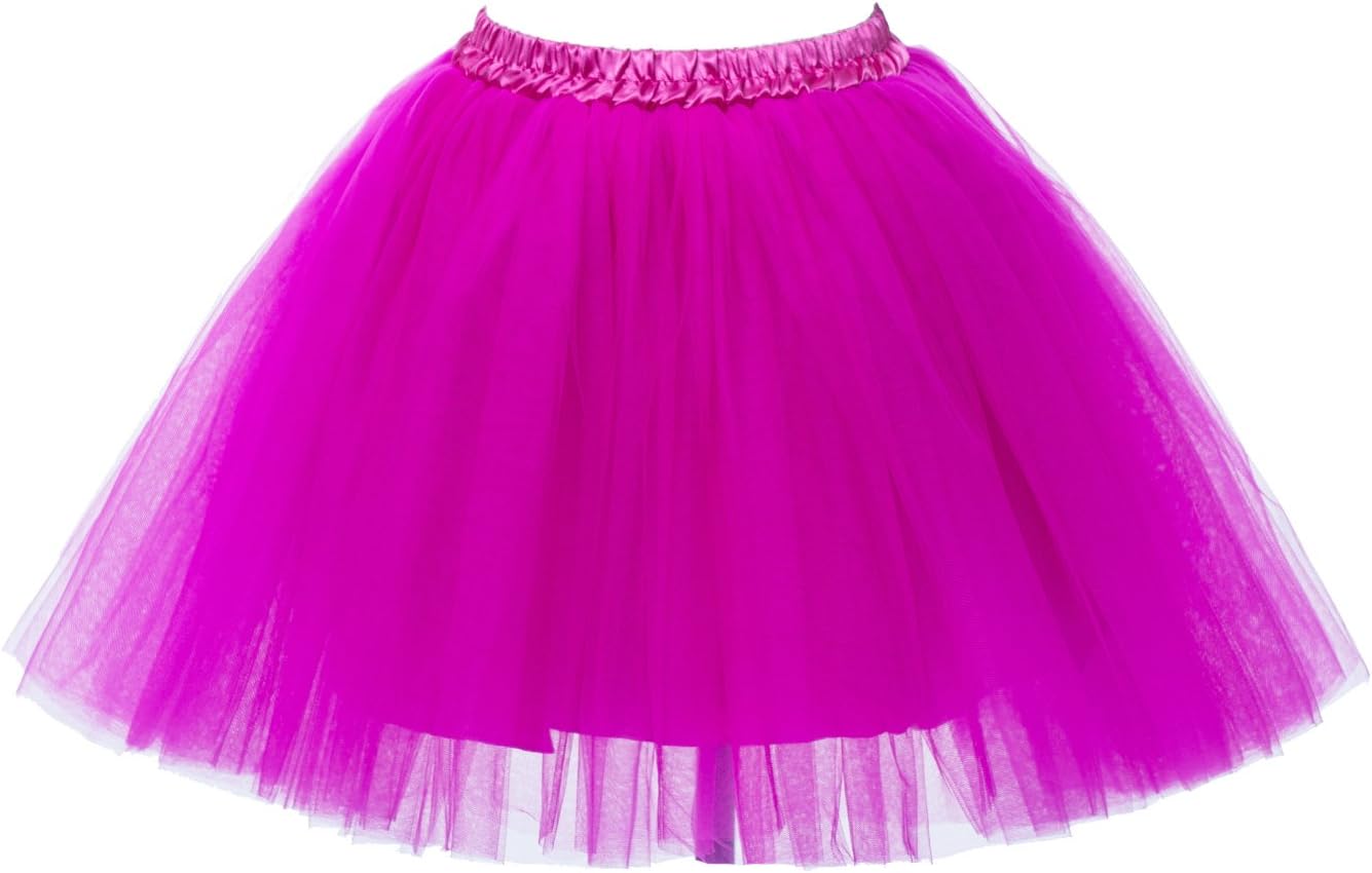 PerfectDay Women's Mini Tutu Ballet Multi-Layer Ruffle Frilly Petticoat Skirt