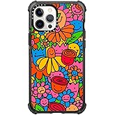 CASETiFY Ultra Impact Case for iPhone 12 Pro Max - Flowers - Clear Black