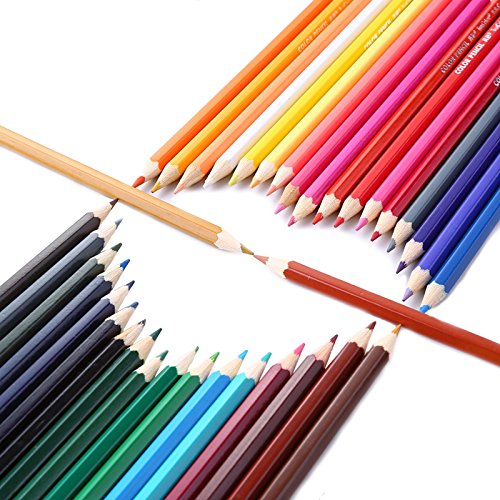 Colored Pencils Drawing Set for Adult Kids Coloring Books 36 Assorted Colors with Case