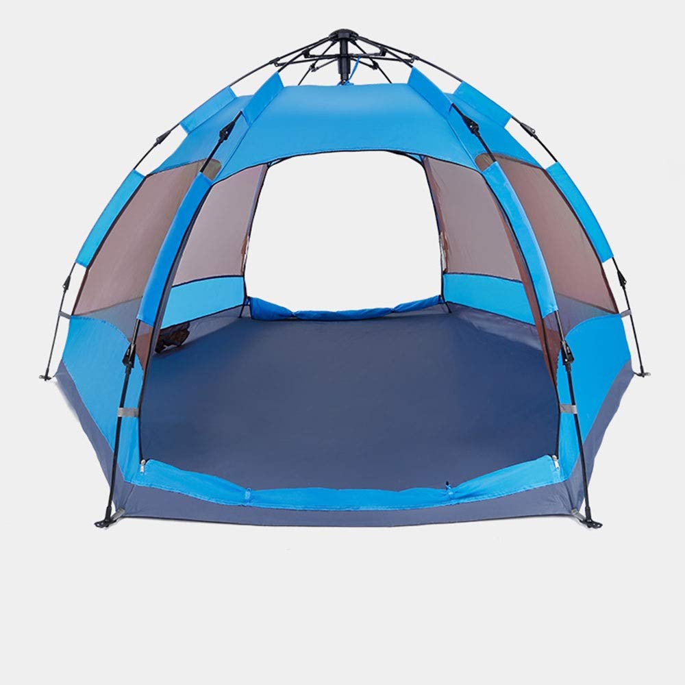 Zr テント屋外3 4人自動防風雨倍肥厚雨キャンプ野生のキャンプホームテント大スペース 青 青 B07p662xfr 色 テント本体 話題の人気