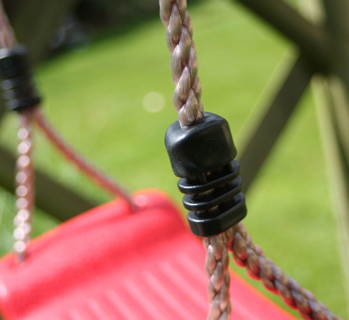 Garden Games Children’s Swing Seat with Safety Grip and Adjustable Weatherproof Ropes for Swing Sets (Red) - Image 4