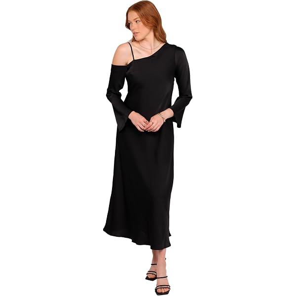 Amazon.com: Bec&Bridge Maxi Dress with Asymmetric Neck in Dark Chocolate :  Clothing, Shoes & Jewelry