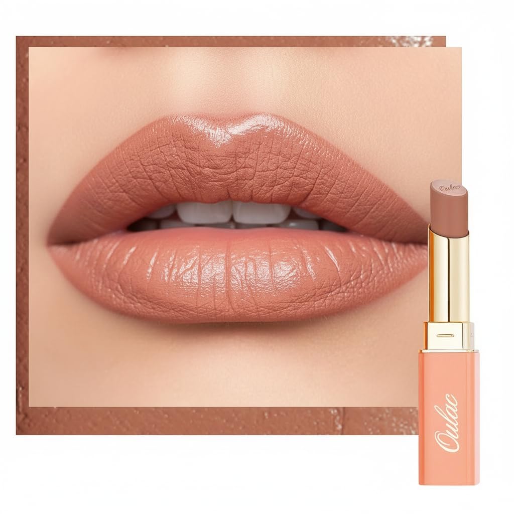 Oulac Satin Matte Lipstick Orange - Brown Long Lasting Lip Stick, Intense Color with Smooth Creamy Texture Lip Colour, Moisturizing & Weightless Formula, Vegan & Cruelty-Free, 4.3g, SG05 Body Talk — image 1