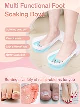 Deciniee Toe Nail Soaking Bowl 2Pcs Acetone Remover Spa Tool High Heel Clear PT view 4