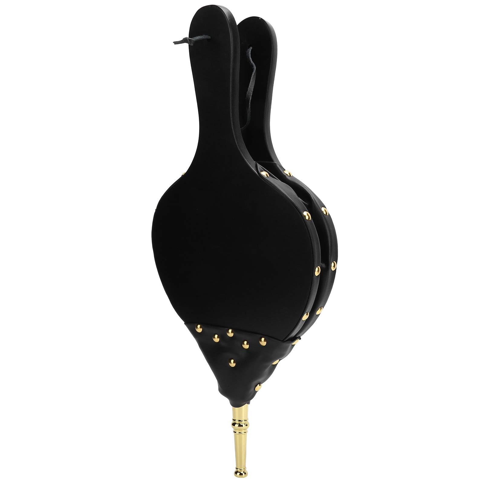 Mini Blower, Wood Bellows, Fireplace Blower Fireplace Accessories Fireplace Bellows Manual Air Blower for Outdoor Camping BBQ Grill, Fireside Blower/Lighter Wood Air Bellows (Gold)