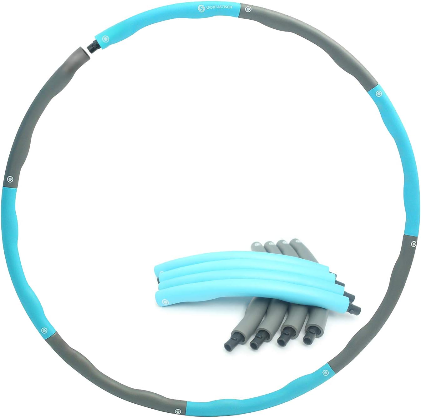 Sportastisch Top¹ Hula Hoop Hula Star with massage knobs/waves (100cm, 1,2kg) | Weighted and Foam Padded Fitness Hoop (Level 1) for Weight Loss, Fitness, Gym, Adults & Kids | Up to 3 years warranty²