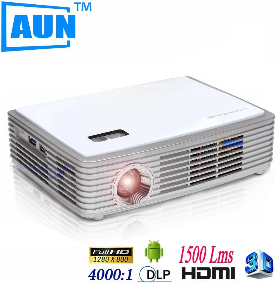 ARBUYSHOP AUN HD 4k Chip Projector 3D LED Projector DLP + 3D Glasses Support Blueray with Android4.4.2 OS WIFI Bluetooth4.0 Z2000SDG5