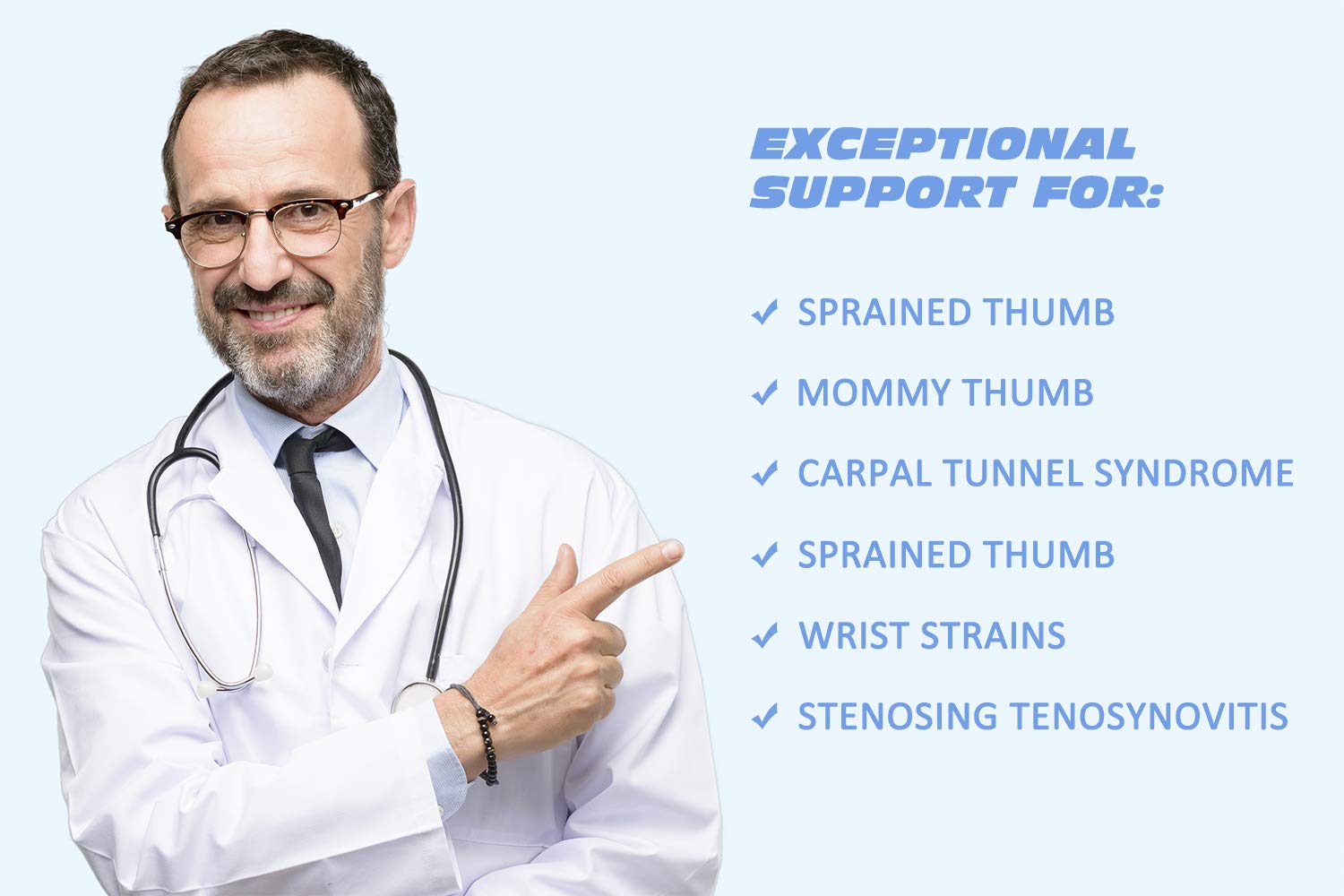 DR.welland Reversible Thumb & Wrist Stabilizer splint for BlackBerry Thumb, Trigger Finger, Pain Relief, Arthritis, Tendonitis, Sprained and Carpal Tunnel Supporting, Lightweight and Breathable: Industrial & Scientific