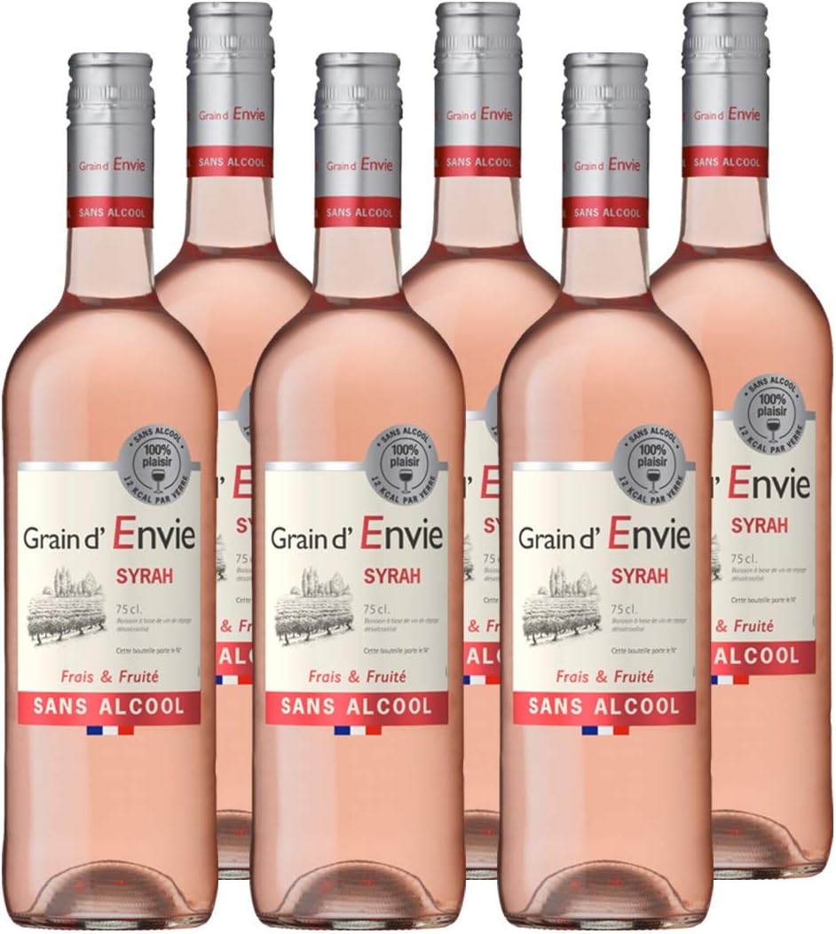 Grain D Envie Syrah Rose Sans Alcool Lot De 6 Bouteilles X 75 Cl Amazon Fr Epicerie