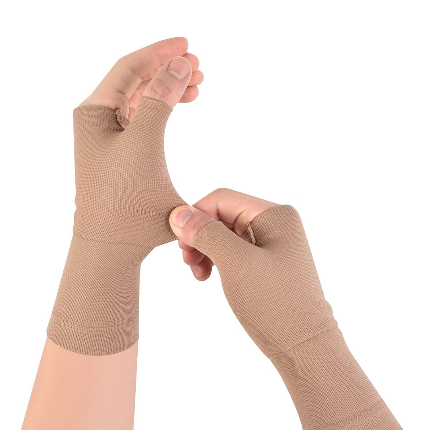 Fecilia Wrist and Thumb Support for Hand Stability, Fingerless Compression Hand Support for Sports, Daily Wear - Universal Size, Black