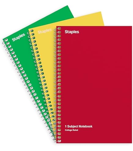 Amazon.com : Staples TRU RED TR58352M-CC 3-Subject Notebook