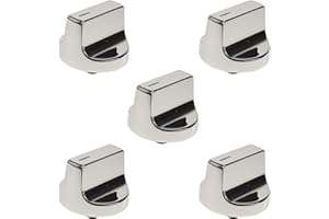 CAOOOORT Upgraded Stainless Steel W11366438 Stove Knobs, Compatible with Whirlpool Range WCG55US0HS00 WCG55US0HS05 WCG55US6HS05 WCG77US0HS00 WCG77US0HS05, Replacements for W10850010 W11084623 Stove Knob, 5PCS