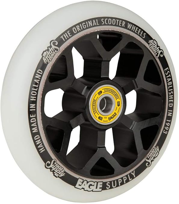 Eagle Sport 110mm 6m Spoked Scooter Wheels Black White Pu Eagle Supply Amazon Co Uk Sports Outdoors
