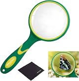 Uncle Paul Magnifying Glass 4X-5X 75mm Thickened Lens Green OS04 view 1