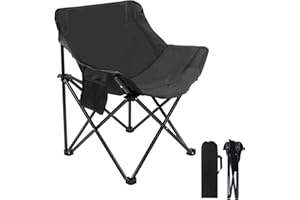 ALEDARAS Portable Folding Chair for Sauna, Fast Folding Chair with Carry Bag and Side Pocket Sauna Chairs for Adults Home Steam Sauna Chairs, Carry Chair ForCamping, Tailgates, Beach, and Sports(Black)