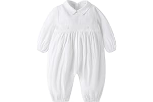 Booulfi Newborn Onesies Blue Jacquard Cross Lace Baby Boy Clothes 0-24 Months White Short Sleeve Newborn Boy Outfit