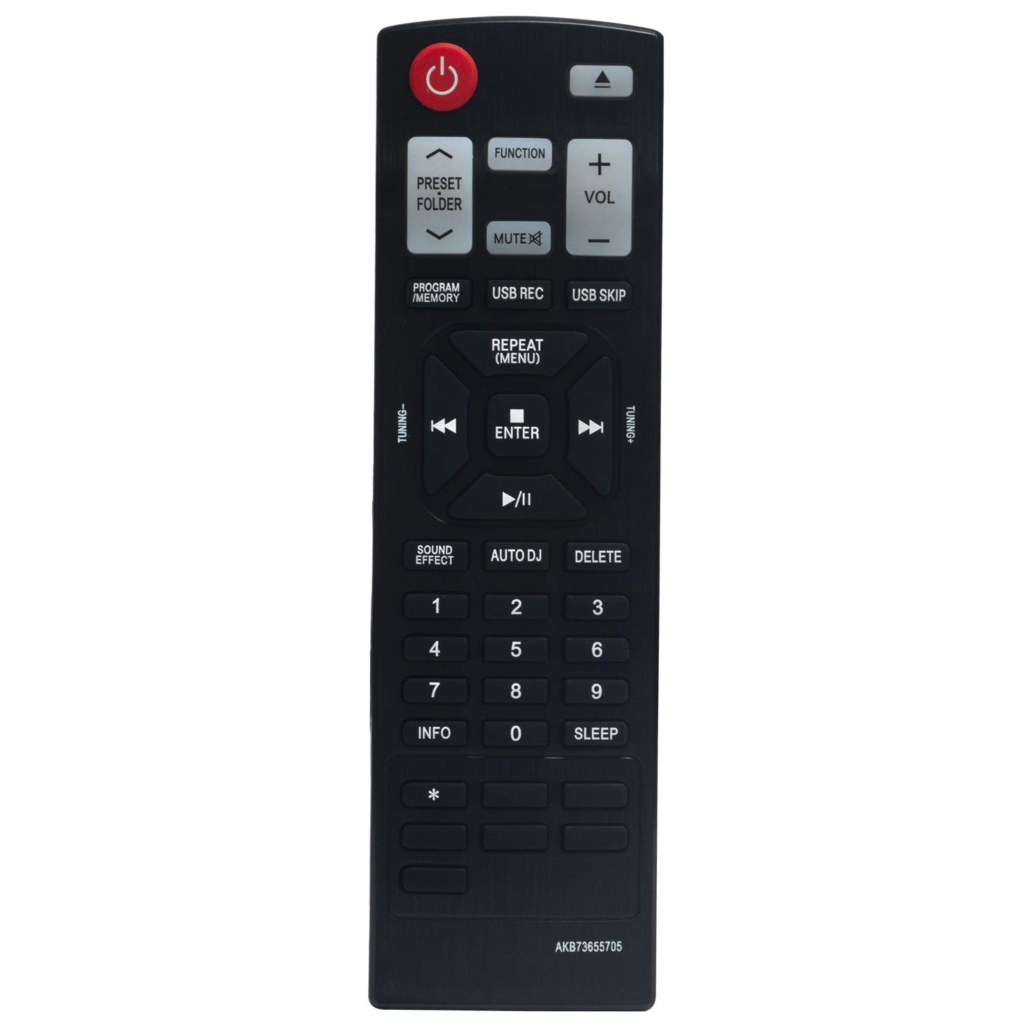 VINABTY AKB73655705 Remote Control replacement fit for LG CM4630 CM4530 CM4430 CM4330 Mini Hi-Fi System