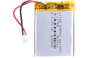 LITER ENERGY BATTERY Liter 3.7V 600mAh 503040 Lipo Battery Rechargeable Lithium Polymer ion Battery Pack with JST PH 2.0mm Connector